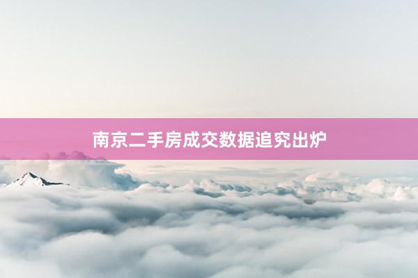 南京二手房成交数据追究出炉
